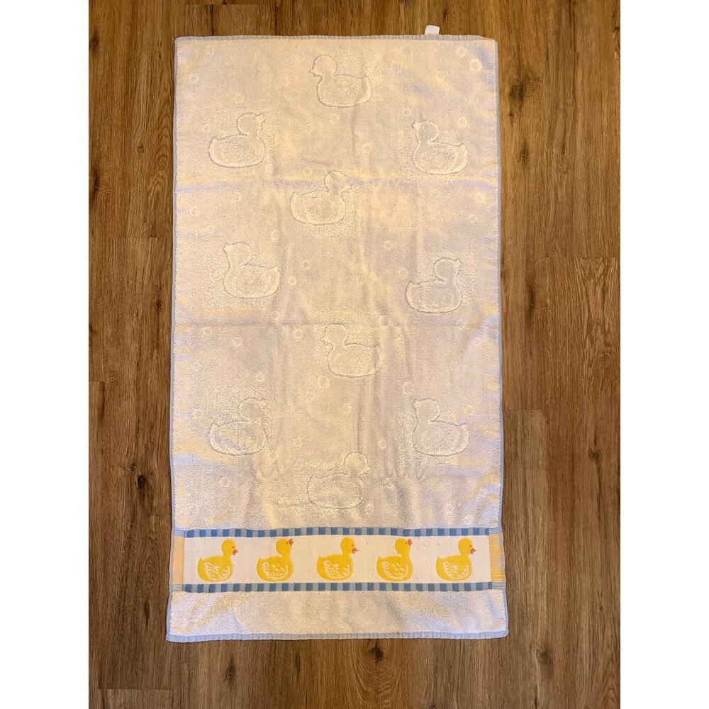 Vintage Blue Jubilee Duck Bath Towel Made in USA